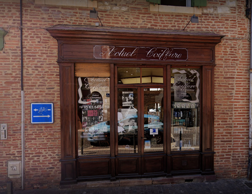actuel coiffure devanture salon