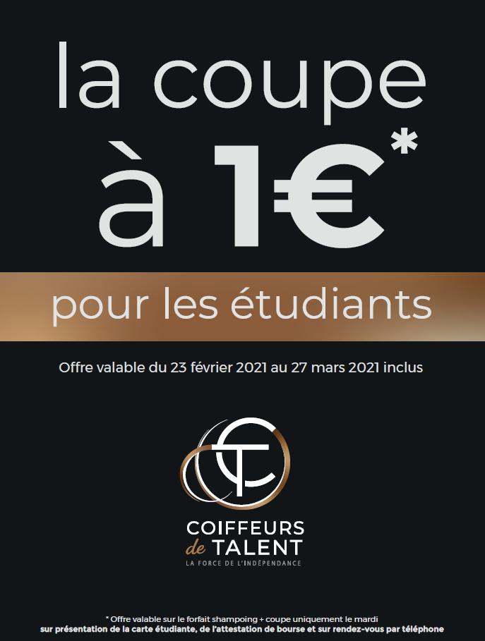 affiche aide coupe 1€ étudiants